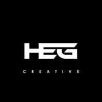 heg letra inicial logo diseño modelo vector ilustración