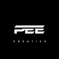 PEE Letter Initial Logo Design Template Vector Illustration