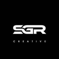 sgr letra inicial logo diseño modelo vector ilustración