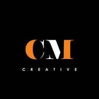 CM Letter Initial Logo Design Template Vector Illustration
