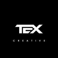 TEX Letter Initial Logo Design Template Vector Illustration