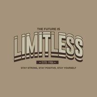 limeitless graphic t shirt design, typography vector, illustration, casual style vector