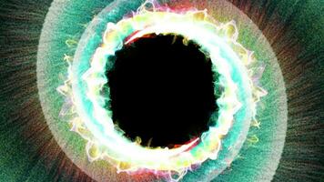 Magical Swirling Ring Abstract Background, Animation, Rendering, Loop, 4k video