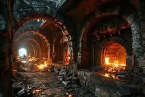 AI generated stock photo inside a steel smelting factory professional photography