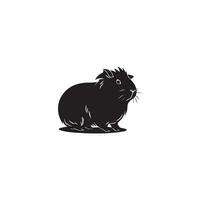 Guinea pig vector illustration on white background.