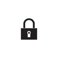 Lock icon isolated on white background vector. vector