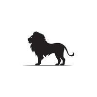 Lion icon. Vector illustration. Black on white background.