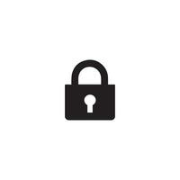 Lock icon isolated on white background vector. vector
