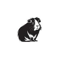 Guinea pig vector illustration on white background.