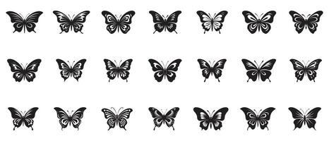 Butterfly icon set vector illustration. template design.