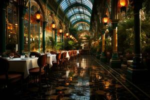 AI generated the luxurious restaurant is neatly arranged professional photography photo