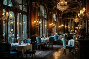 AI generated the luxurious restaurant is neatly arranged professional photography photo