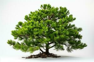 AI generated Pine trees grow big and lush professional photography photo