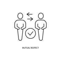 mutuo el respeto concepto línea icono. sencillo elemento ilustración. mutuo el respeto concepto contorno símbolo diseño. vector