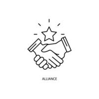 alliance  concept line icon. Simple element illustration. alliance  concept outline symbol design. vector