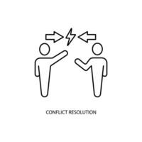 Conflict Resolution concept line icon. Simple element illustration. Conflict Resolution concept outline symbol design. vector