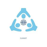 summit concept line icon. Simple element illustration. summit concept outline symbol design. vector