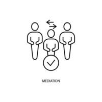 Mediation concept line icon. Simple element illustration. Mediation concept outline symbol design. vector