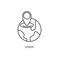 country concept line icon. Simple element illustration. country concept outline symbol design. vector