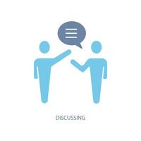 discussion concept line icon. Simple element illustration. discussion concept outline symbol design. vector