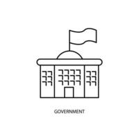 government concept line icon. Simple element illustration. government concept outline symbol design. vector