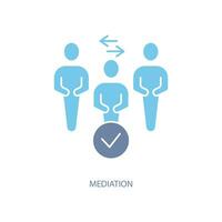 Mediation concept line icon. Simple element illustration. Mediation concept outline symbol design. vector