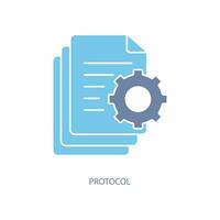 protocol concept line icon. Simple element illustration. protocol concept outline symbol design. vector