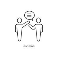 discussion concept line icon. Simple element illustration. discussion concept outline symbol design. vector