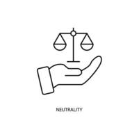 neutrality concept line icon. Simple element illustration. neutrality concept outline symbol design. vector