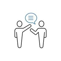 discussion concept line icon. Simple element illustration. discussion concept outline symbol design. vector