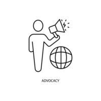 advocacy concept line icon. Simple element illustration. advocacy concept outline symbol design. vector