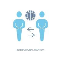International Relations concept line icon. Simple element illustration. International Relations concept outline symbol design. vector