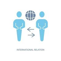 International Relations concept line icon. Simple element illustration. International Relations concept outline symbol design. vector