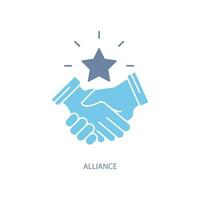 alliance  concept line icon. Simple element illustration. alliance  concept outline symbol design. vector