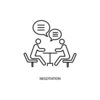 Negotiation concept line icon. Simple element illustration. Negotiation concept outline symbol design. vector