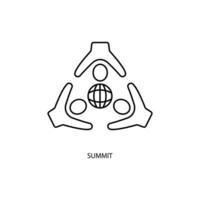 summit concept line icon. Simple element illustration. summit concept outline symbol design. vector