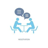 Negotiation concept line icon. Simple element illustration. Negotiation concept outline symbol design. vector