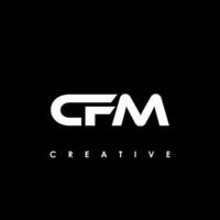 cfm letra inicial logo diseño modelo vector ilustración