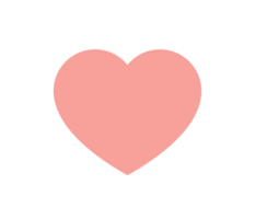 Cute pink heart on white speech bubble icon. Flat design illustration. png