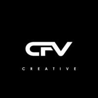 cfv letra inicial logo diseño modelo vector ilustración