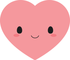 Cute pink heart icon. png