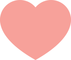 Cute pink heart icon. Flat design illustration. png