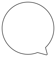 Blank speech bubble. Flat design illustration. png