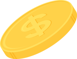 plano Projeto ilustração do ouro dólar moeda. o negócio e finança conceito. png
