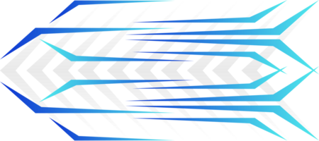 desportivo afiado seta azul gradiente geométrico moderno futurista fundo transparente png