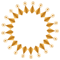 d'or cercle ou rond Cadre frontière clipart png