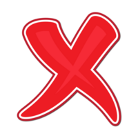 Wrong or crossed symbols mark red png