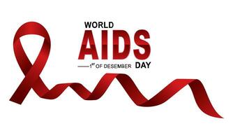 mundo SIDA conciencia día concepto vector