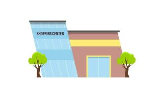 Shopping mall outside composition mall building illustration vector