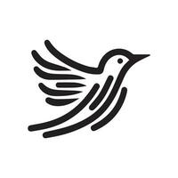 minimalista pájaro logo en un blanco antecedentes vector